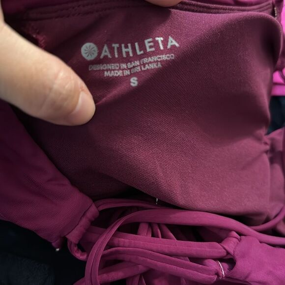 Athleta High Neck Key Hole Tankini in Exotic Fuscia S - Picture 6 of 6